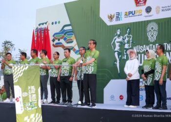 Ribuan Peserta Nusantara TNI Fun Run Dilepas Presiden Joko Widodo