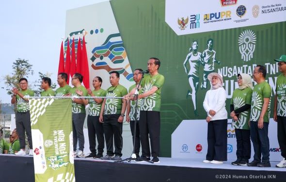 Ribuan Peserta Nusantara TNI Fun Run Dilepas Presiden Joko Widodo