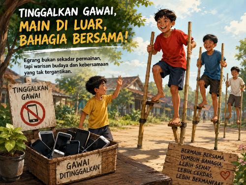 Egrang, “Tombol Jeda” di Tengah Riuhnya Dunia Digital