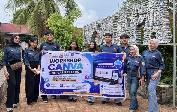 Melalui Workshop Canva, Dosen Polnes Tingkatkan Keterampilan Desain Pengurus OSIS SMAN 4 Samarinda