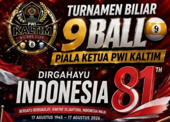 Meriahkan HUT RI Ke-81, Klub Biliar PWI Kaltim Gelar Turnamen Biliar