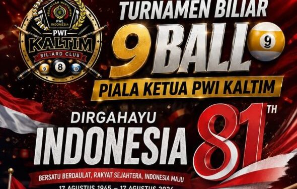 Meriahkan HUT RI Ke-81, Klub Biliar PWI Kaltim Gelar Turnamen Biliar