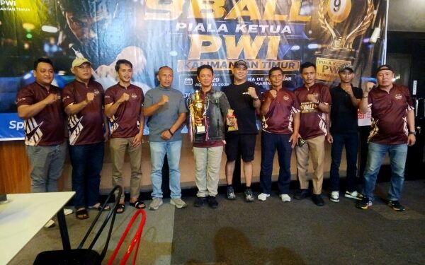 Turnamen Billiar Piala Bergilir Ketua PWI Kaltim Sukses Jadi Jembatan Silaturahmi